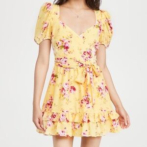 Likely Yellow Floral Mini Dress NWOT